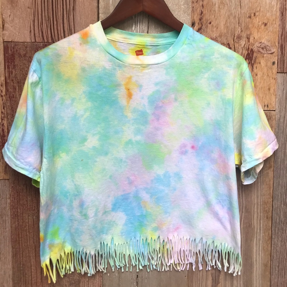 Ice Dyed Crop Tee M